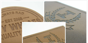 Embossed leather
